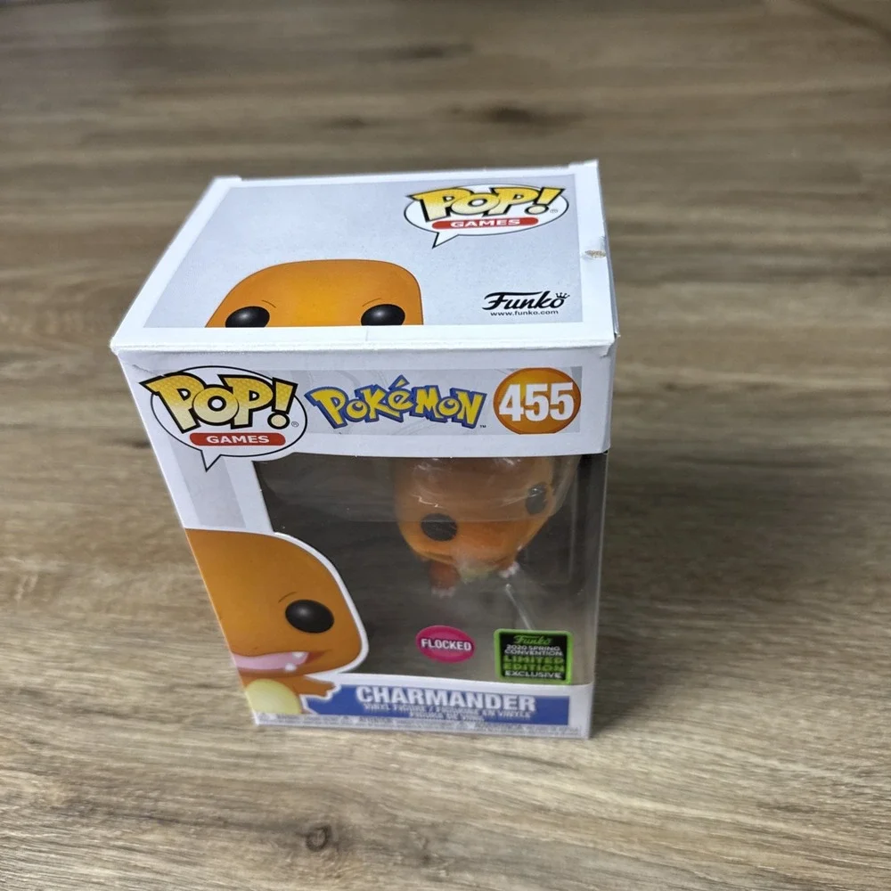 Funko‎ Pop Games #455 Pokemon Charmander FLOCKED 2020 Spring Convention